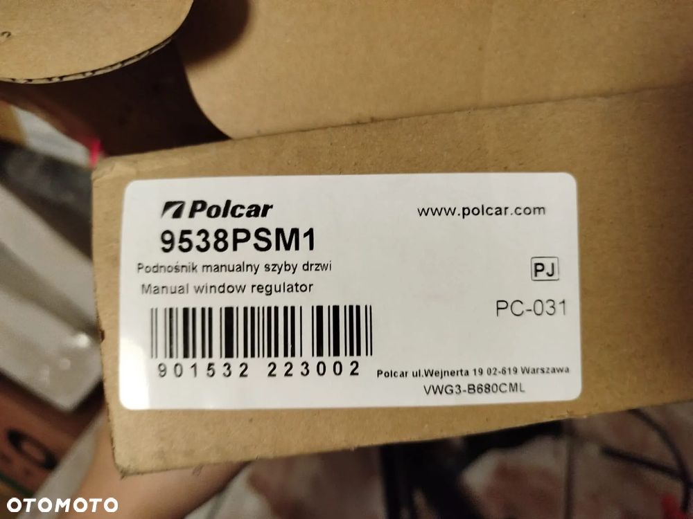 Podnośnik szyby przód Lewy  (manualny, liczba drzwi: 2/4) VW GOLF III, VENTO 10.91-04.99 1H0837401B - 2