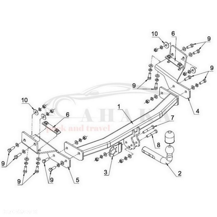 Hak Holowniczy Odkręcany Do Dodge Journey 2008-2020 - 4