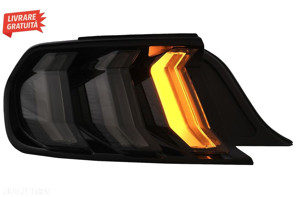 Stopuri Full LED Ford Mustang VI S550 (2015-2019) Fumuriu cu Semnal Dinamic Secven- livrare gratuita - 5