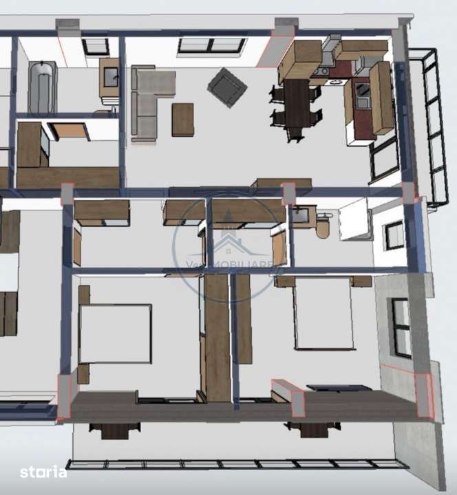 Apartament 3 camere / 2 bai / etaj 3 / parcare + boxa / ZONA CETATII - Imagine principală: 5/5