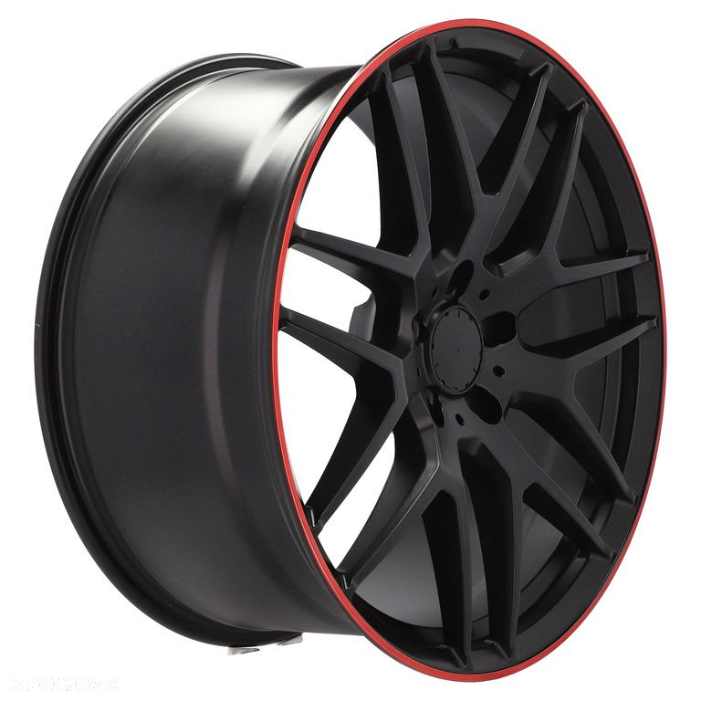4x Nowe Felgi 21 m.in. do MERCEDES Klasa G W460 W461 W463 AMG Czarne Czerwony Rant - FE115 (HE762) - 8