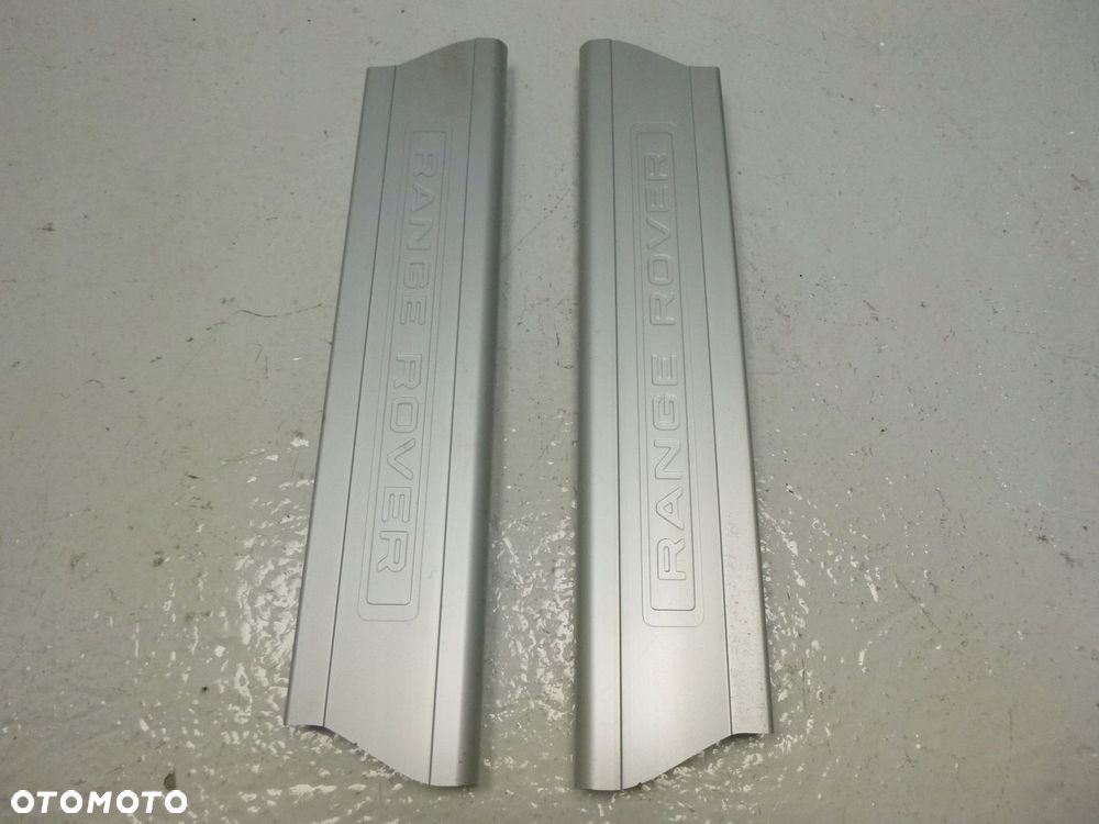 RANGE ROVER SPORT L494 VOGUE L405 LISTWA PROGOWA NAKŁADKA SREBRNA LOGOWANA LEWA PRAWA PRZÓD KOMPLET ORYGINAŁ - 2