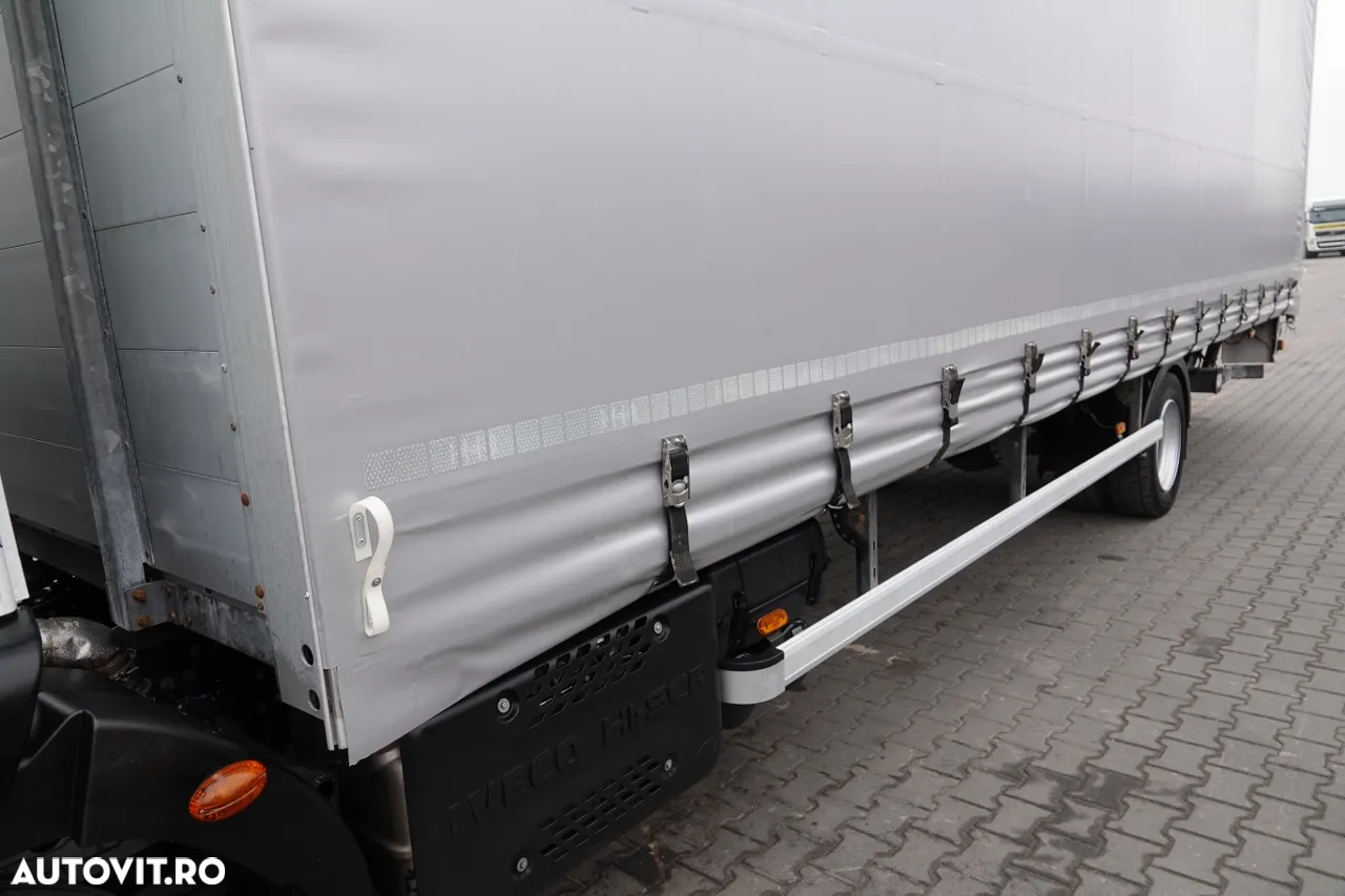 MAN EUROCARGO / 12. 190 / PERDEA - 8,5 m / SOLO / RIDIFICĂTOR / CONTRACTUL DE SERVICE POST / EURO 6 - 7