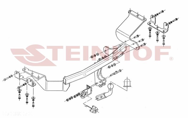 Hak Holowniczy + WIĄZKA 7PIN do Mitsubishi Outlander II od 2007 do 2012 - 3