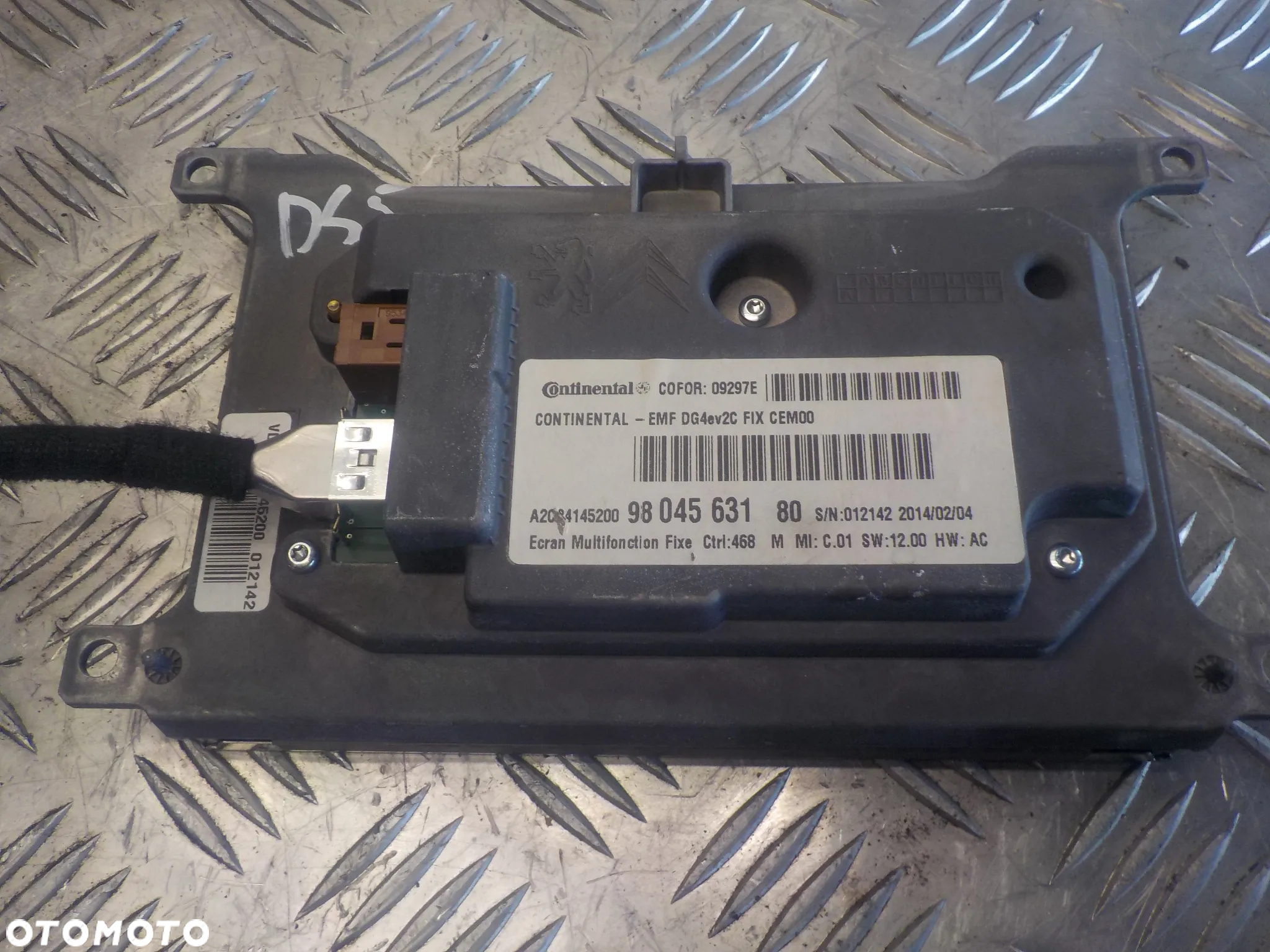 CITROEN DS5 EKRAN NAWIGACJI 9804563180 - 3