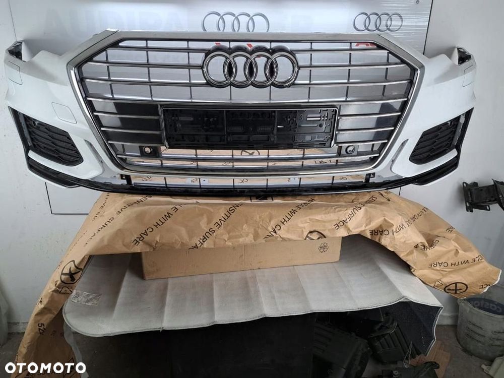 ZDERZAK AUDI A6 C8 4K 4K0 S-LINE 2019-2023 BLACK EDITION GRILL KRATKA - 1