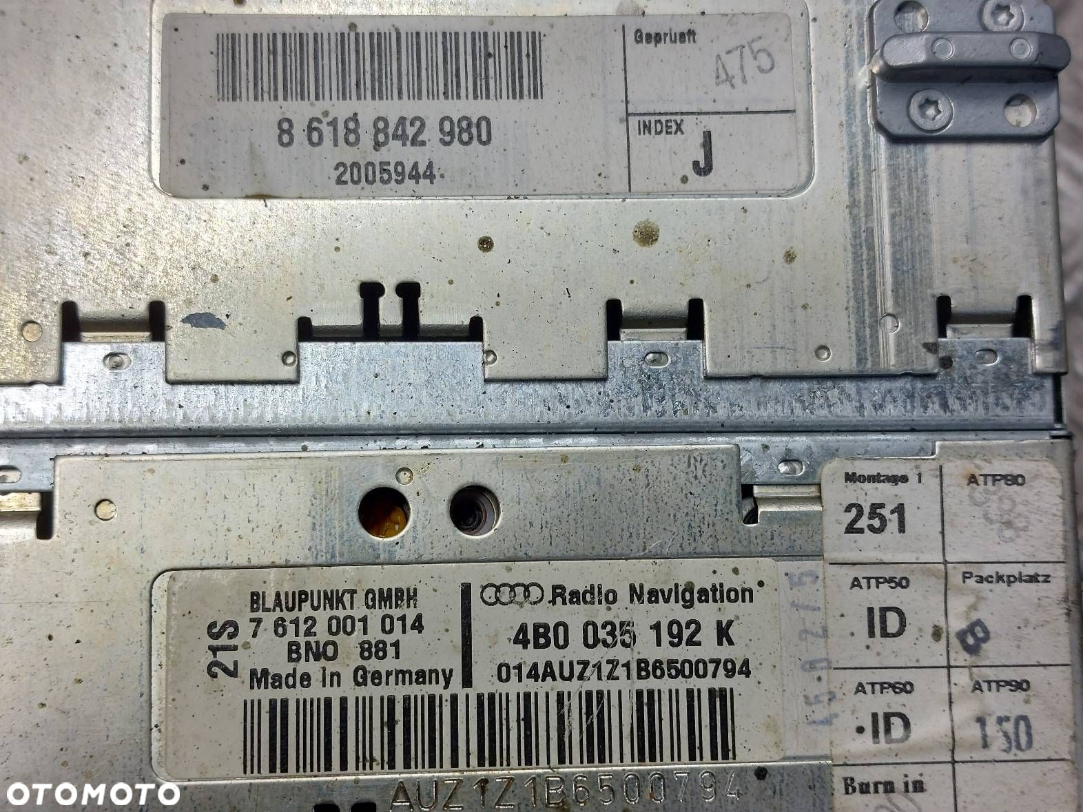 RADIO AUDI A6 C5 4B0035192K AUDI NAVIGATION PLUS - 4