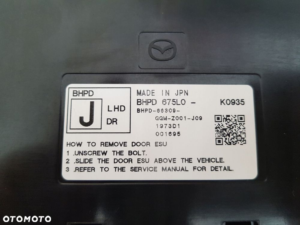 mazda 3 moduł ecu sterownik komputer bhpd-675l0 bhpd-67-5l0 k0935 - 4