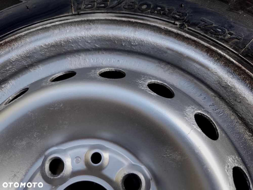 4x98 Felgi Stalowe Stal 13 Koła Zimowe Zima Opony FIAT SEICENTO CINQUECENTO UNO PUNTO PANDA LANCIA Y10 YPSILON SEAT IBIZA Łada Lada 155/80R13 HANKOOK WINTER I*CEPT RS 7mm Legnica ALU-RAD 155/80 - 10