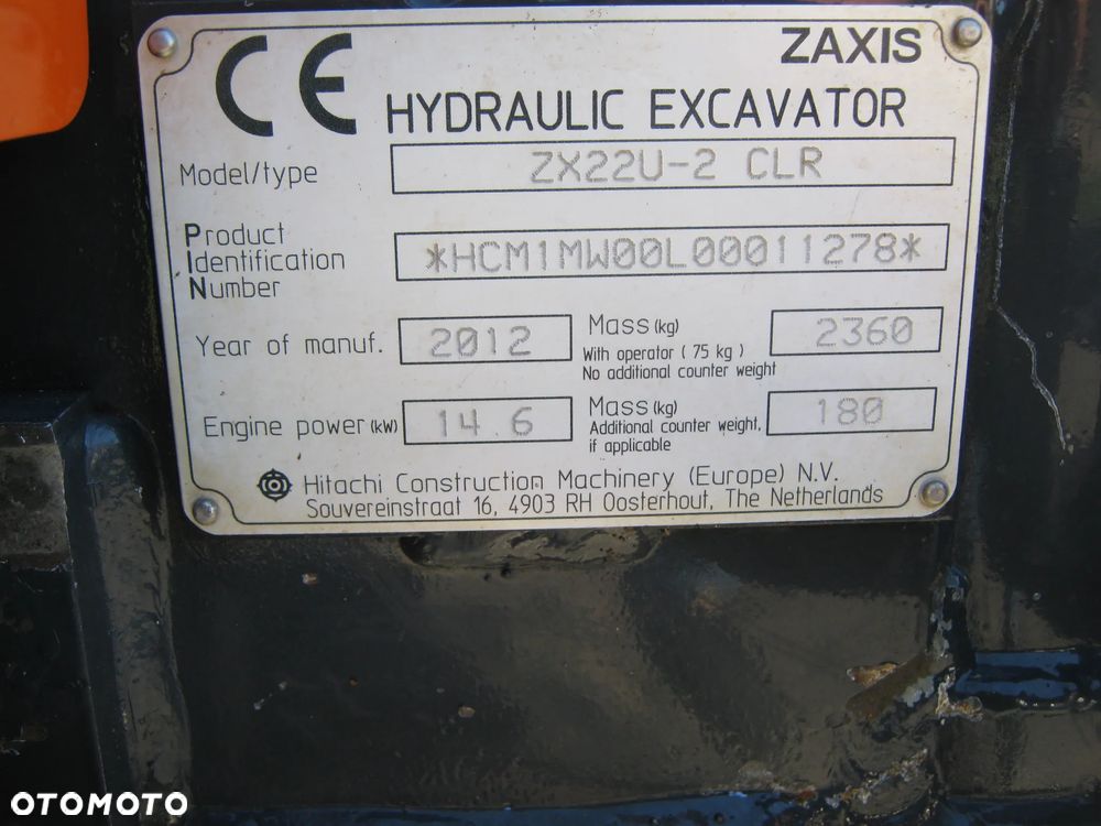 Hitachi ZX22U-2 CLR - 10
