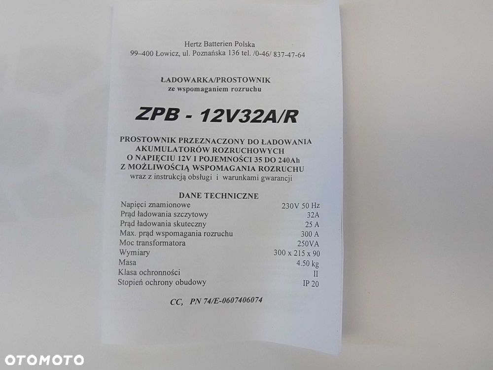 Prostownik Samochodowy HERTZ 12V 32A z Rozruchem PRODUKT POLSKI - 4