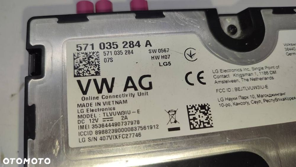MODUŁ STEROWNIK USŁUGI ONLINE SKODA OCTAVIA IV LIFT EUROPA 571035284A - 4