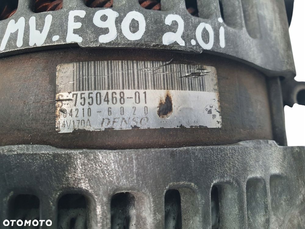 ALTERNATOR BMW E81 E87 E90 E91 2.0i 320i N43 N46 7550468 170A Denso - 4
