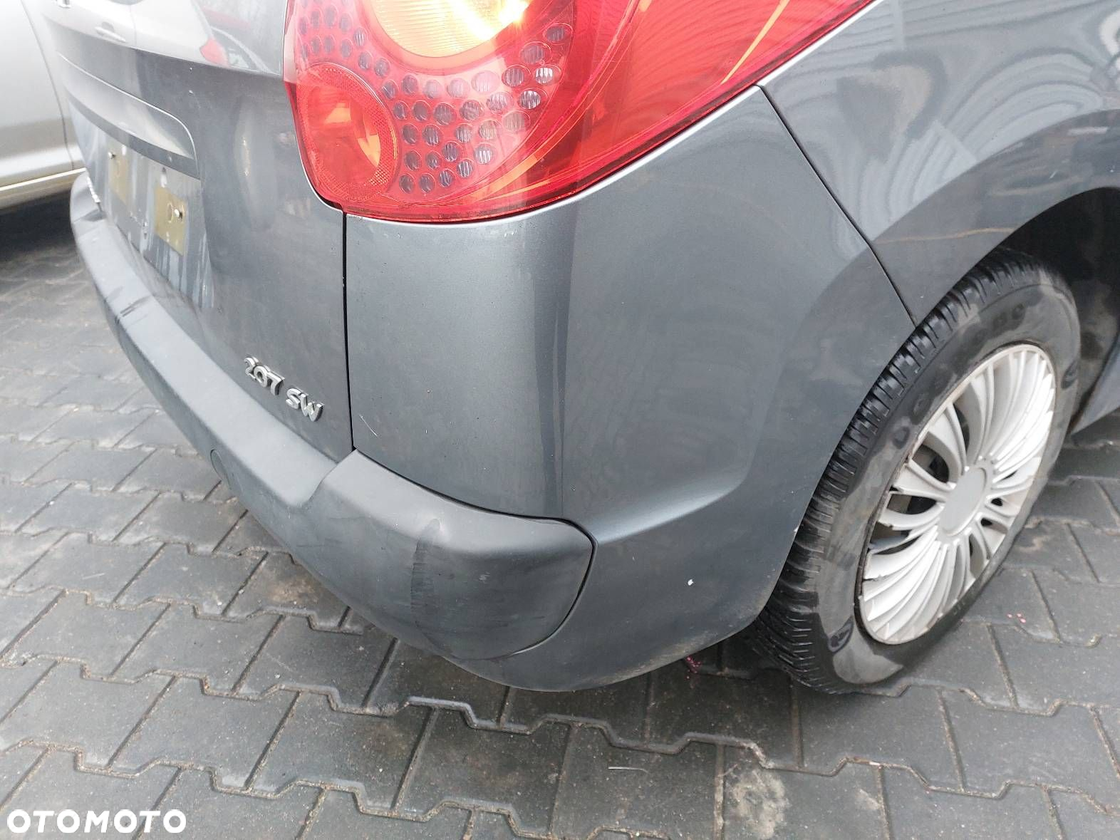 KOMPLETNY TYŁ KLAPA ZDERZAK LAMPA PEUGEOT 207 I SW LIFT KTH - 4