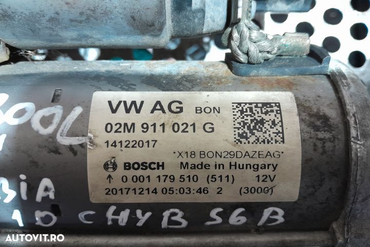 Electromotor 02M911021G Skoda Fabia NJ [2014 - 2018] Combi wagon 1.0 - 5