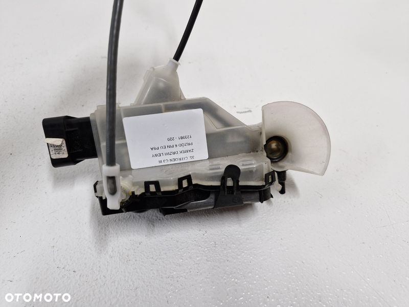 citroen c3 3 iii zamek drzwi lewy przód przedni 6 pin eu psa 123981 - 2