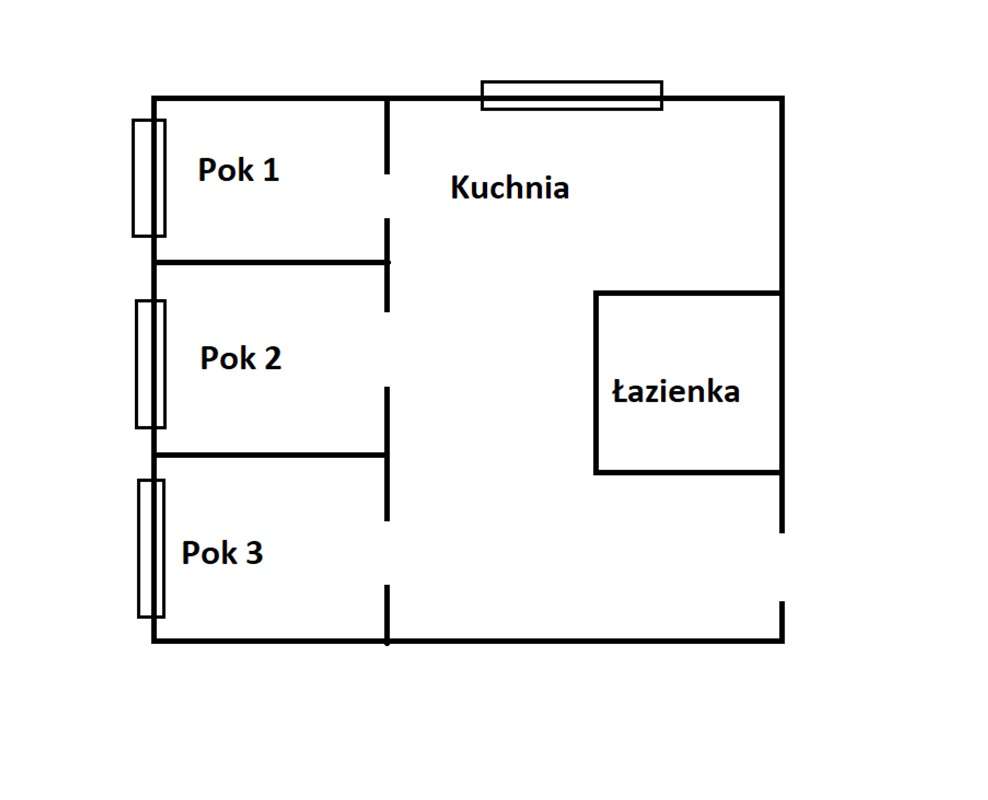 Mieszkanie 3 pokoje/ idealne dla studentów/Zaporoska/ obok Sky Tower