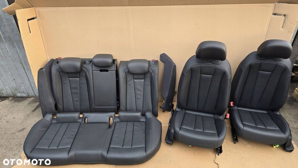 fotele skórzane kanapa kpl grzene czarne audi a4 b9 sedan nr mag de01 - 7