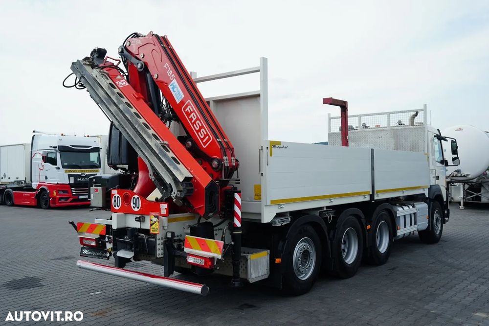 Volvo FMX 460 / 8x4 / LIVRARE - 6,1 M / HDS FASSI F 185 A.2.24 - 12,55 M / TRIDEM / MAX. CAPACITATE DE RIDICARE: 5.500 KG / TELECOMANDĂ / CAMERĂ / I-SHIFT / EURO 6 - 14