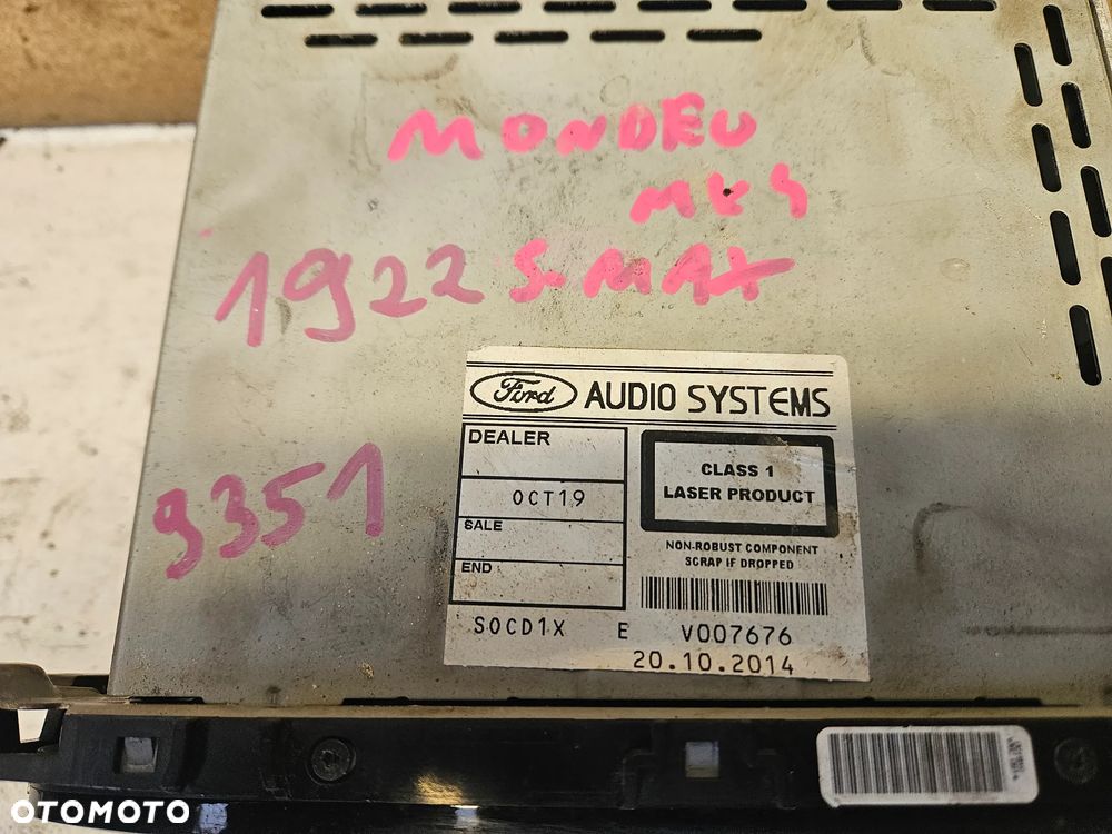Radio Sony Ford Mondeo MK4 S-max mk1 Lift Kod - 6