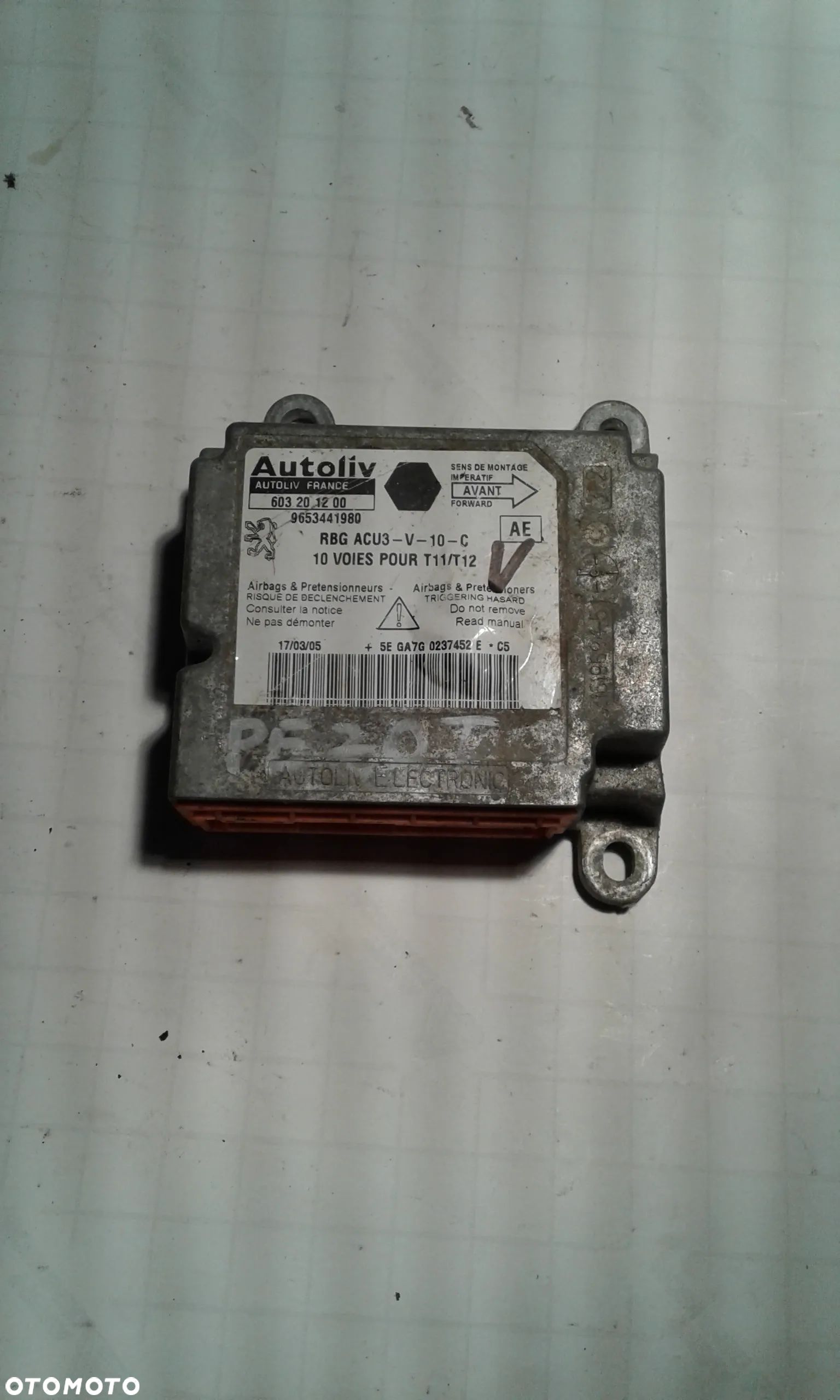 Peugeot OE 9653441980 Sensor poduszek 206 - 1