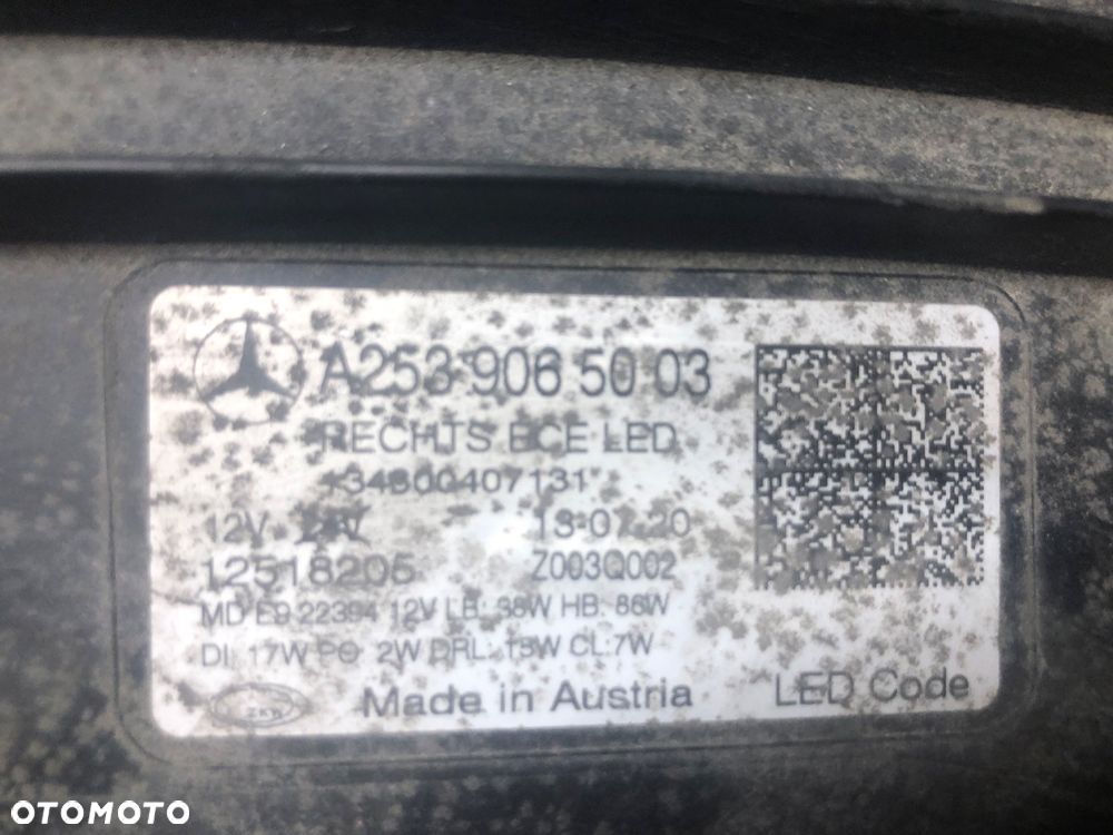 MERCEDES GLC W253 LIFT LAMPA LED PRAWY PRZÓD EUROPA A2539065003 - 4