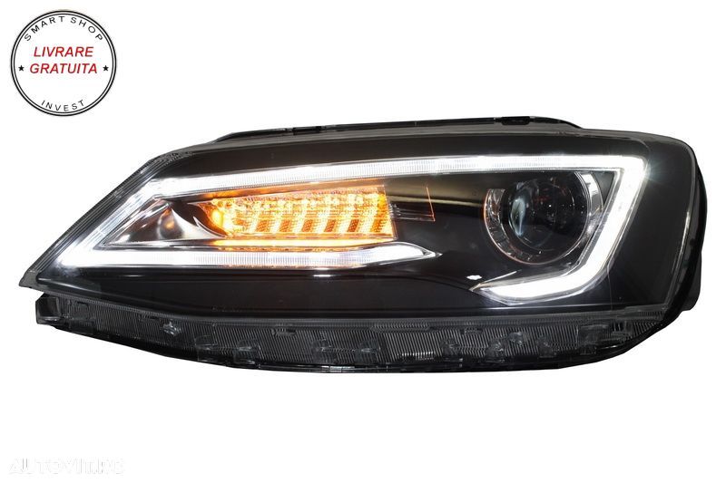 Faruri LED DRL VW Jetta Mk6 VI Non GLI (2011-2017) Semnal Dinamic Secvential Demon- livrare gratuita - 11