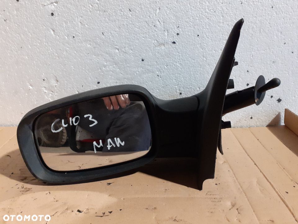 LUSTERKO LEWE MANUALNE RENAULT CLIO III 3 CZARNY MAT ORYGINAŁ WYSYŁKA! - 3