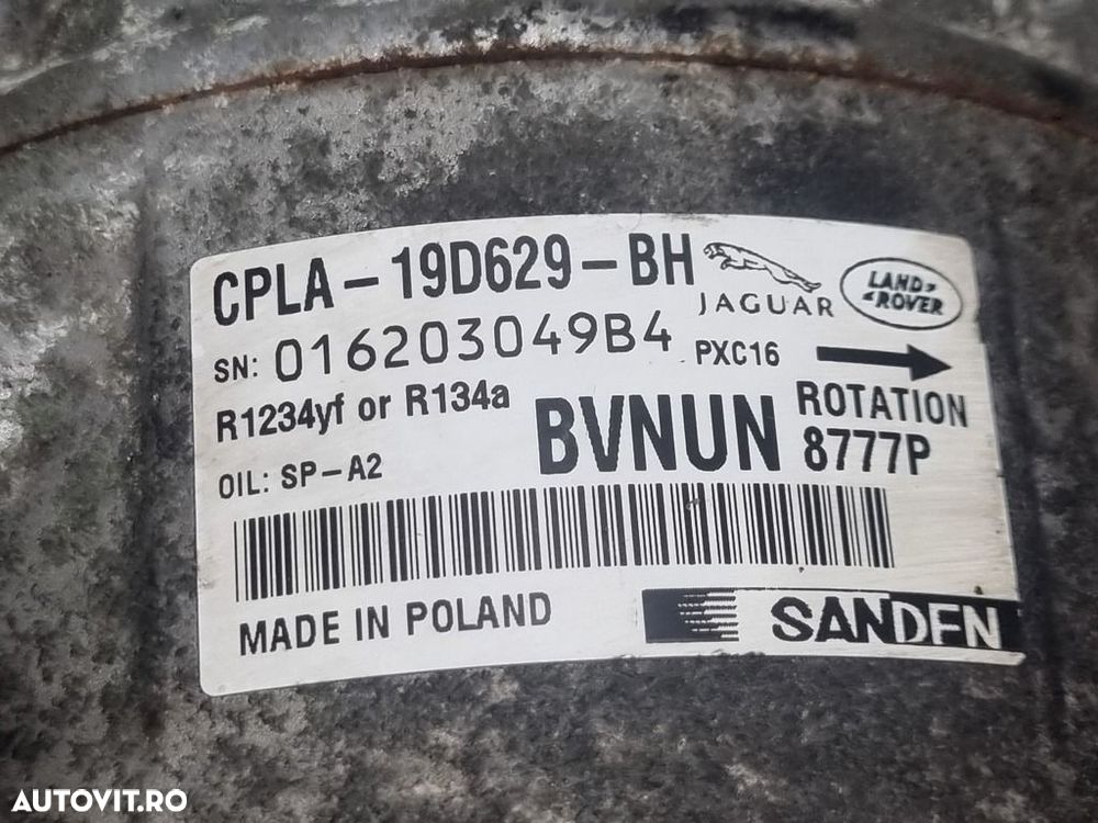Compresor clima Jaguar E - PACE 2.0 Diesel 2017 - 2020 204DTD 204DTF (1376) CPLA19D629BH - 5