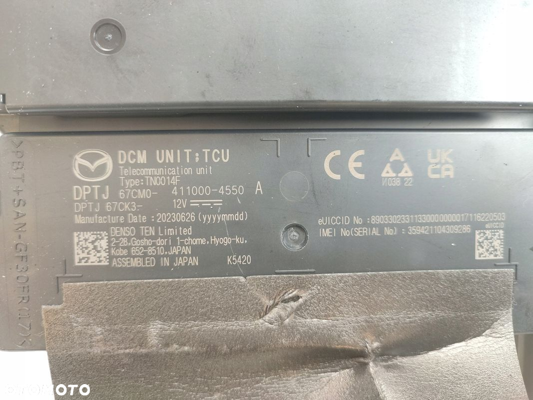 MODUŁ DCM MAZDA CX-30 CX30 (2019-) 411000-4550 DPTJ 67CK3 - 7