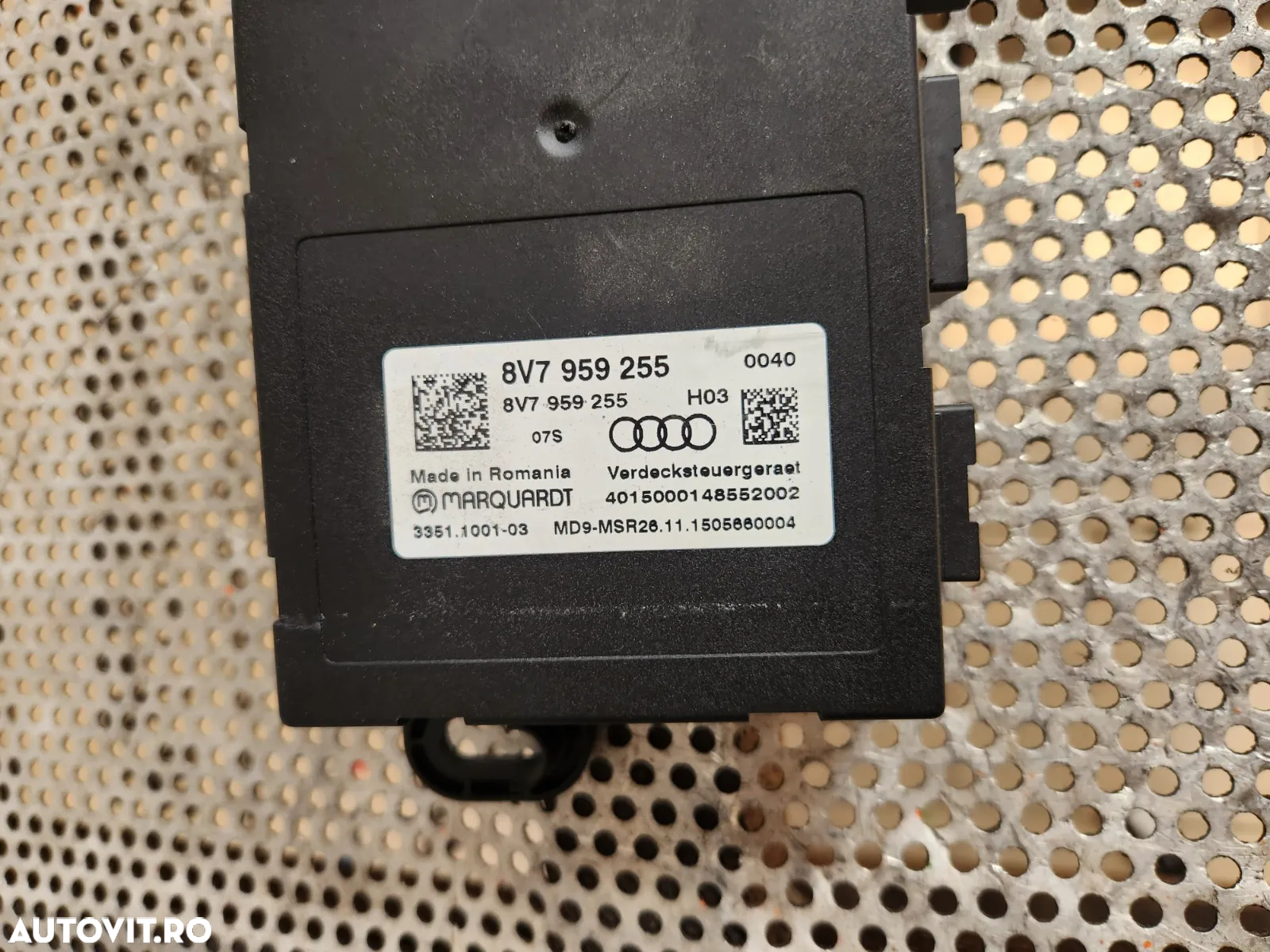 Modul Calculator Decapotare Audi A3 8V Cabrio Cod 8V - 4