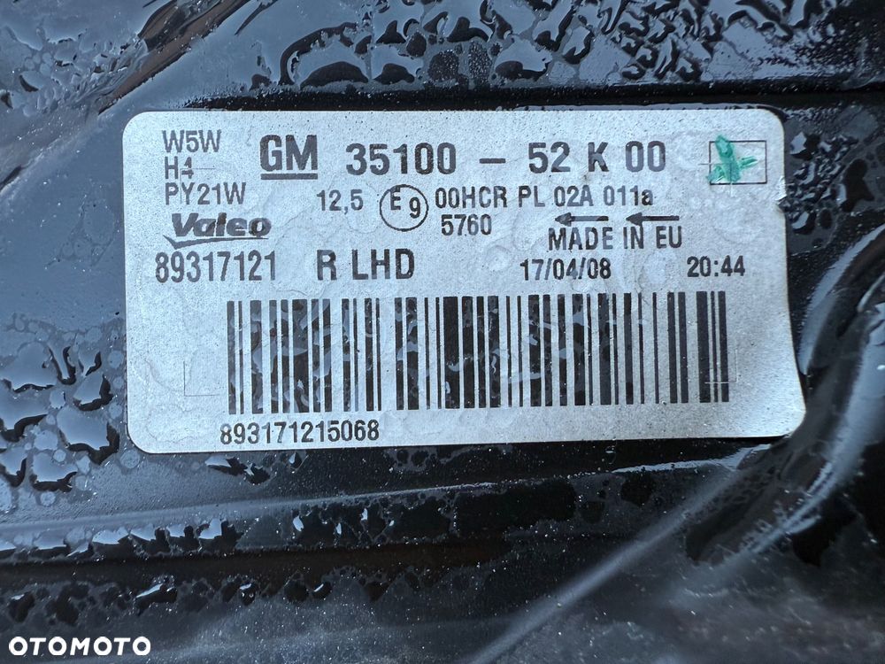 Lampa przednia OPEL AGILA B KOMPLET EUROPA ORYGINALNE VALEO - 8