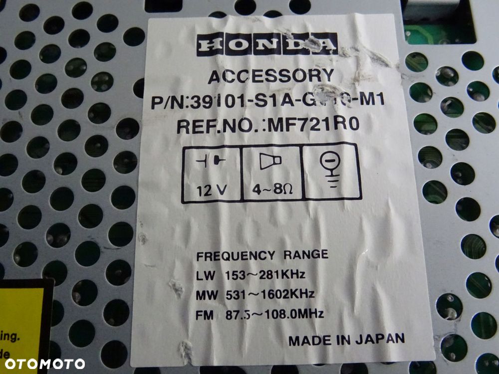 Radio Honda Accord VI 1998-2002 MF721R0 ORYGINAŁ - 4