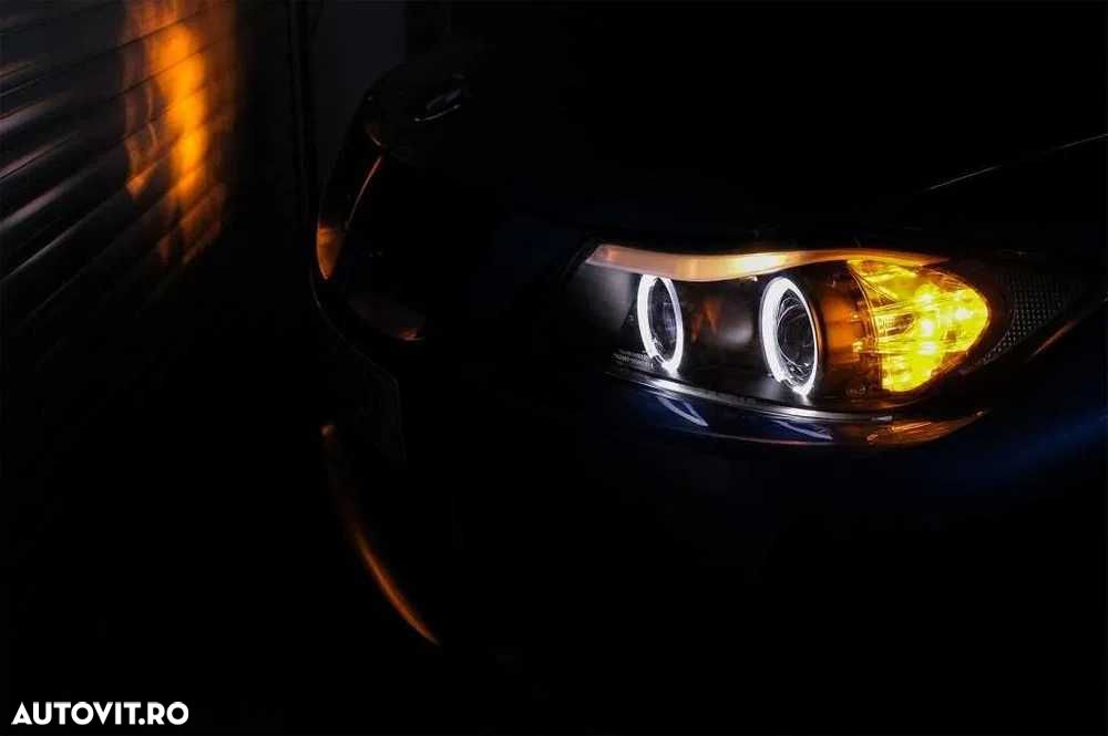 SET Faruri Tuning cu lupa si angel eyes pentru BMW E90,E91 - 8