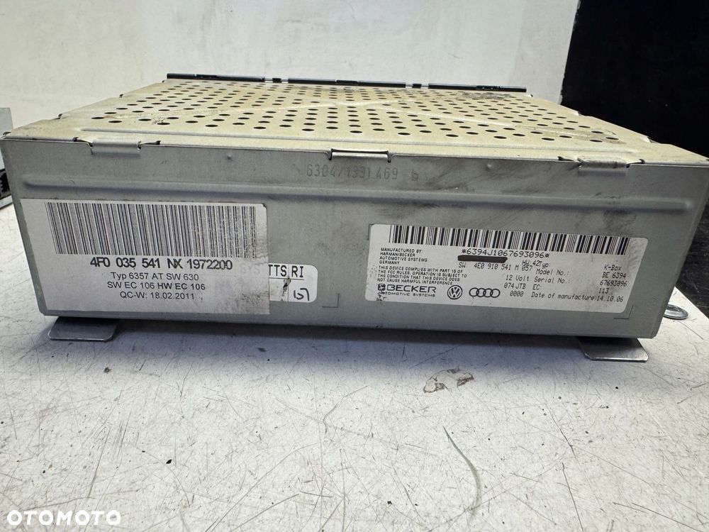 AUDI A6 C6 TUNER WZMACNIACZ RADIA 4F0035541NX - 5