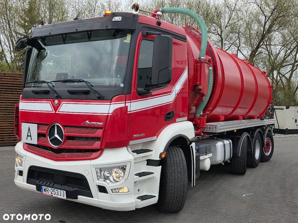 Mercedes-Benz ANTOS 3540 8x2 TYLKO 227 861 km ASENIZACYJNY SZAMBIARKA NOWA BECZKA 26m³ 1,2 i 4 OŚ SKRĘTNA POMPA JUROP RV-520 SPECJALNY - 1
