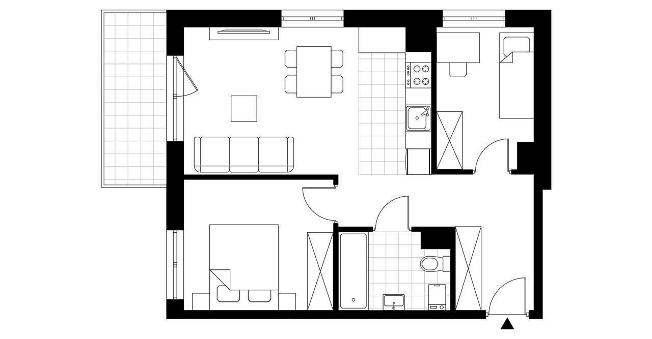 3-pokojowe mieszkanie 50m2 + balkon Bez Prowizji - Pełny obrazek: 3/13