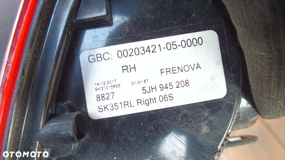 Lampa tylna prawa Skoda Rapid - 4