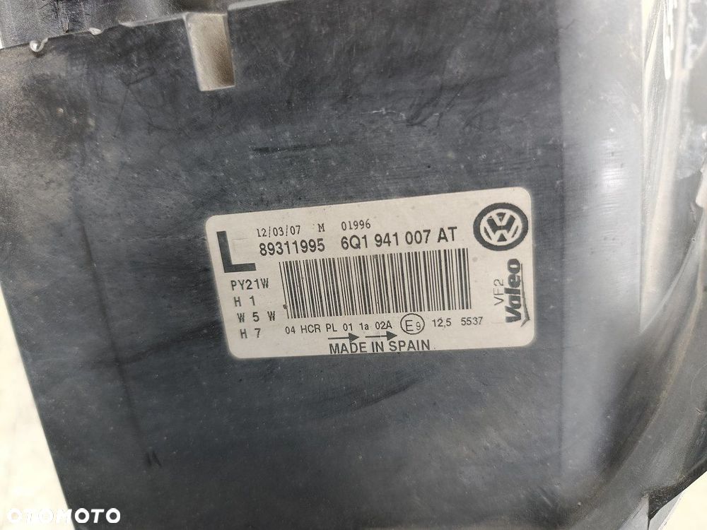 LAMPA PRZÓD LEWA VW POLO IV FL 9N 6Q1941007AT  89311995 VALEO - 8