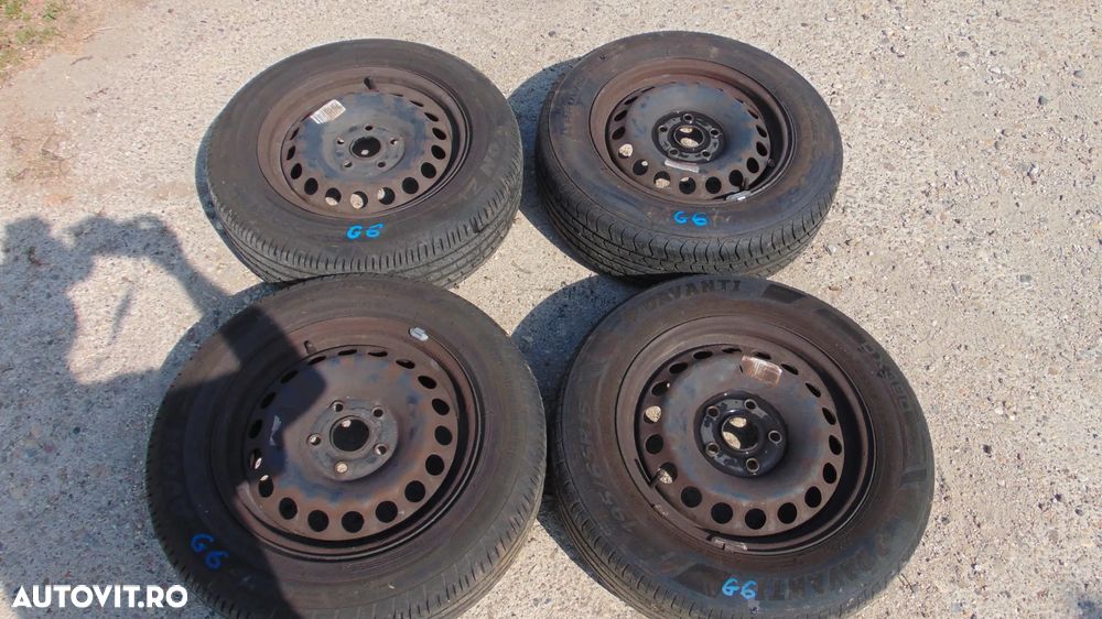 Jante R15 VW Golf 6 Seat Leon Toledo Skoda Octavia Audi A3 Touran Passat b7 jante cu anvelope vara - 2