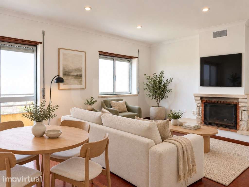 Apartamento T2+1 com vista mar para venda em Santa Cruz. - Grande imagem: 2/25