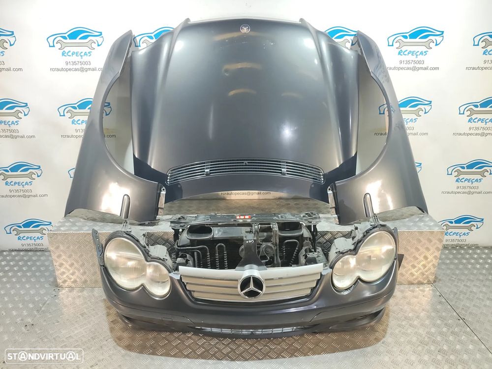 FRENTE COMPLETA MERCEDES BENZ CLASS C W203 SPORT COUPE CAPOT PARACHOQUES SENSORES GUARDA-LAMAS OTICAS RADIADOR VENTILADOR FRENTE FIBRA REFORÇO - 22