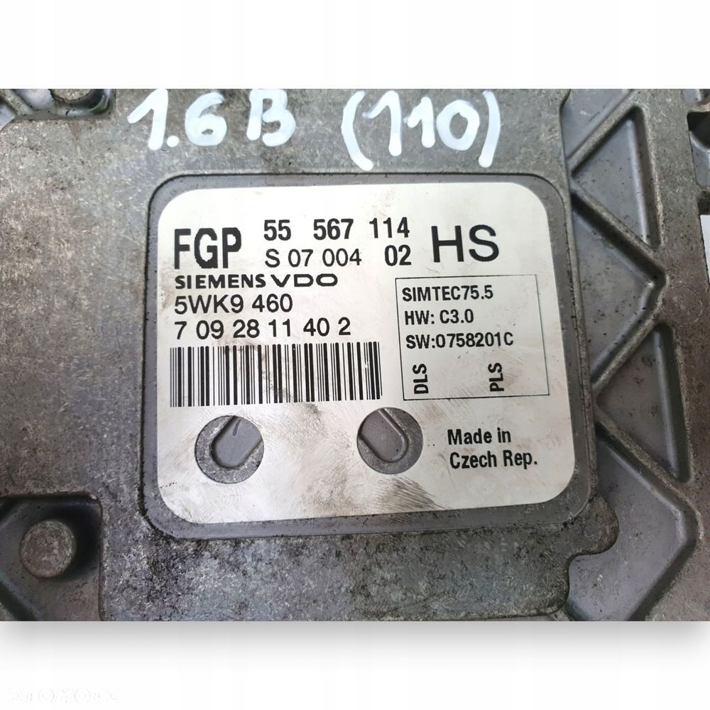 STEROWNIK SILNIKA Opel Astra J Meriva B 1.6 55567114 5WK9460 HS - 2