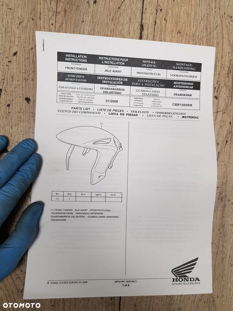 Błotnik przód Honda CBR 1000 RR SC59 08P08-MFL-800 - 13