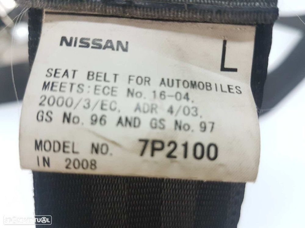 CINTO DE SEGURANÇA TRASEIRO ESQUERDO NISSAN PATHFINDER (R51) 2.5 DCI XE - 3