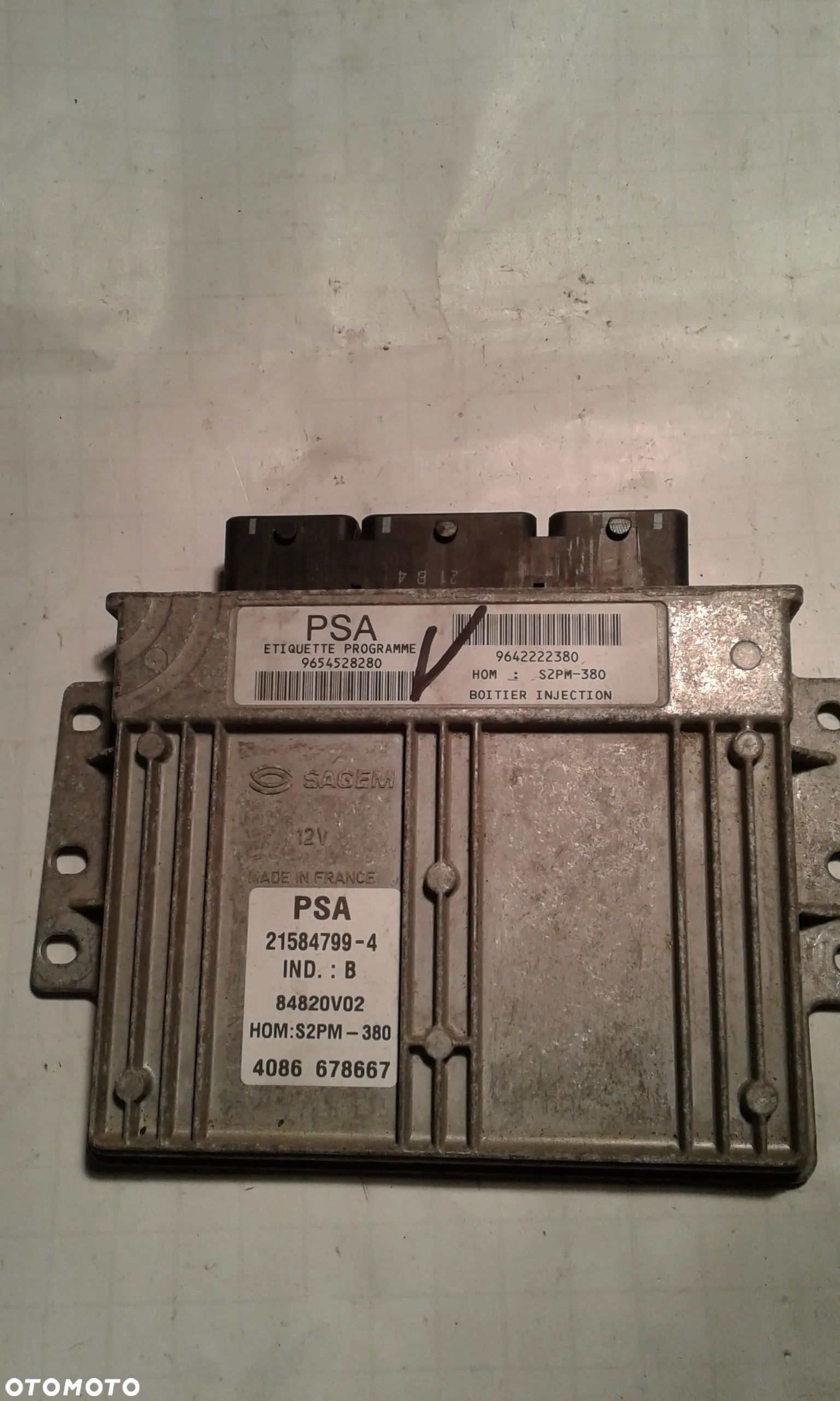 KOMPUTER SILNIKA CITROEN PEUGEOT PSA 9642222380 9654528280 - 1