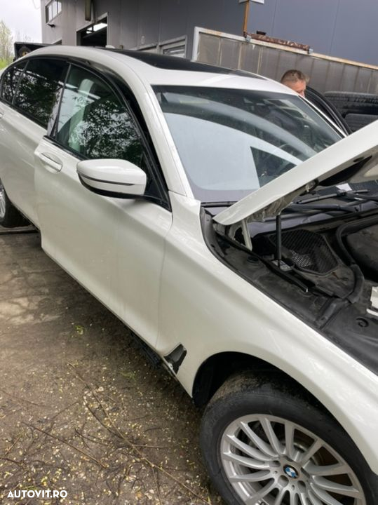 trapa panoramică panorama plafon negru Interior usa uși Bmw G11 G12 seria 7 750li 750ld long geam sticla 730xdL 740Ld perdeluța usa spate - 6