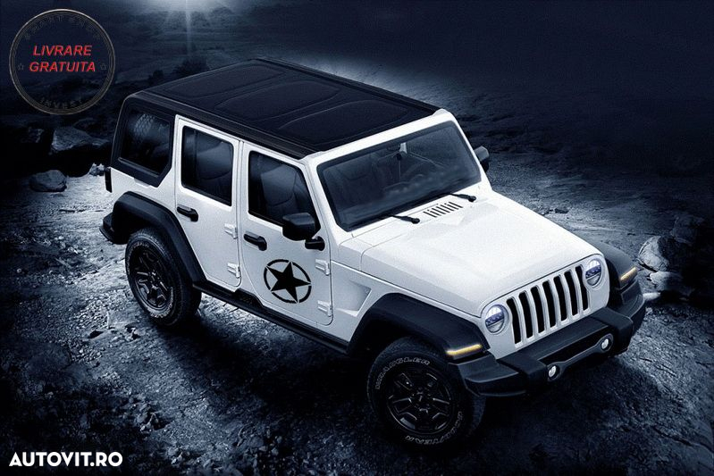 Sticker Stea Negru Universal Jeep, SUV, Camioane sau alte Autoturisme- livrare gratuita - 6