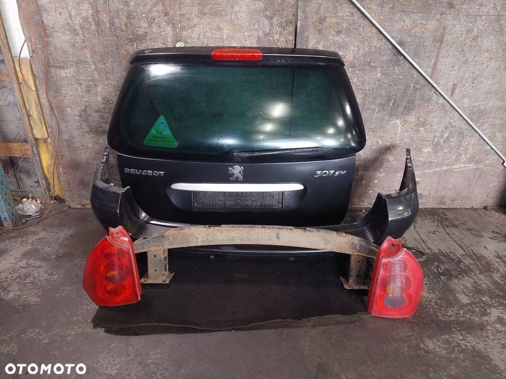 KOMPLETNY TYŁ KLAPA BAGAŻNIKA ZDERZAK TYŁ LAMPY PEUGEOT 307 I KOMBI EXLD - 1