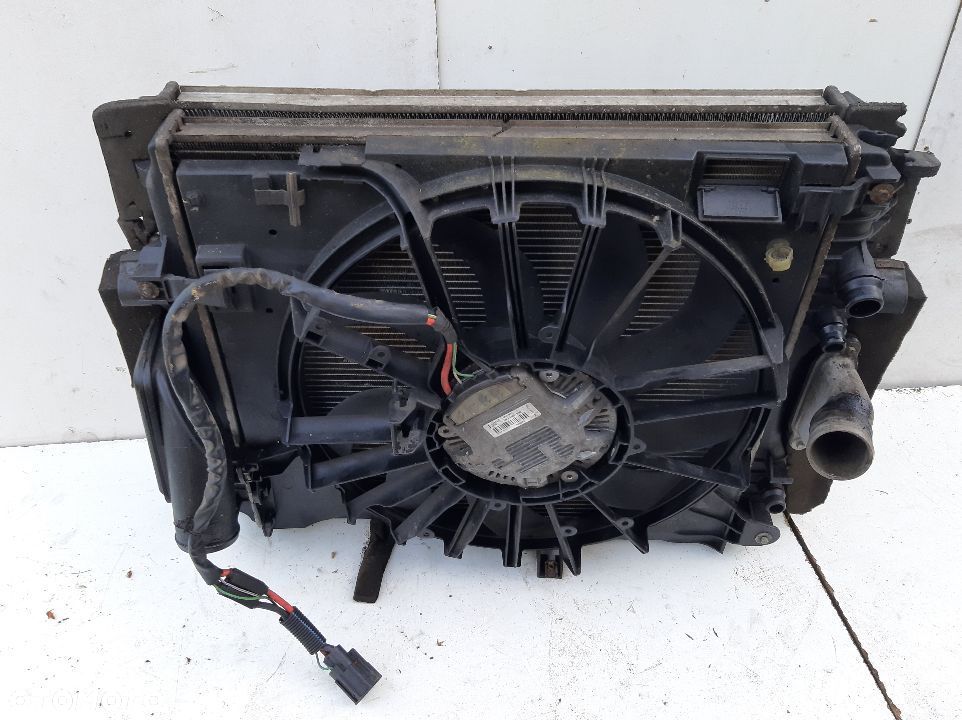 KOMPLET CHŁODNIC CHŁODNICA  INTERCOOLER KILMATYZACJA WENTYLATOR JAGUAR XF X250 3.0 V6 - 4